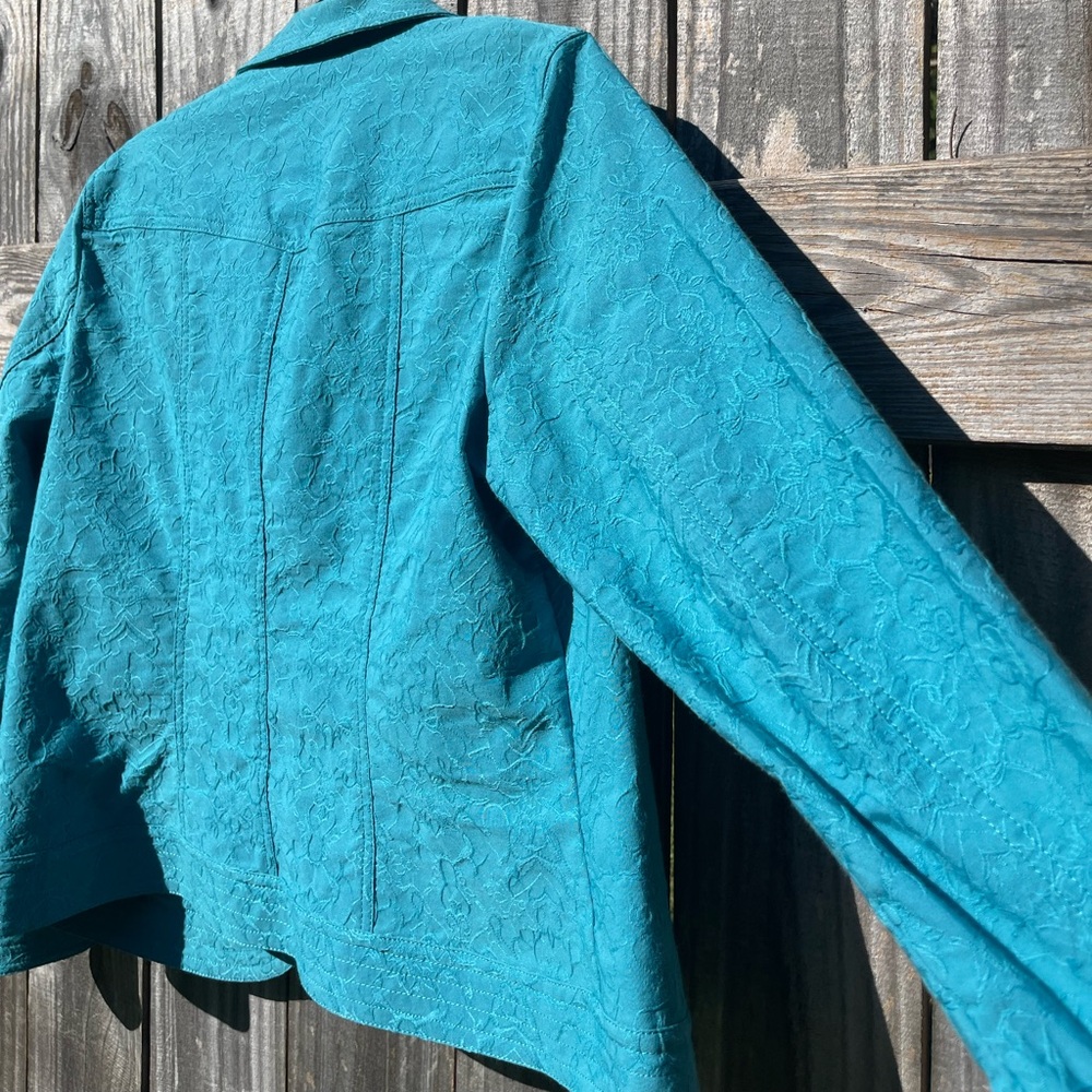 Coldwater Creek Women's Teal Jacket Size 14P - Picture 11 of 13